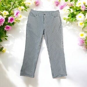 Style & Co Striped Navy Blue and White Pants